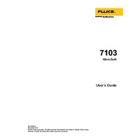 Fluke 7103 Micro Bath Temperature Calibrator - User Manual