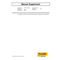 Fluke 9133-256 Portable IR Calibrator - User Guide Supplement