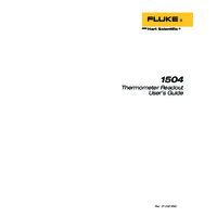 Fluke 1504-256 Tweener 1-Channel Thermometer for Thermistors - User Manual