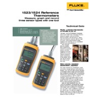 Fluke 1523-4 1-2-Channel Handheld Thermometer - Datasheet