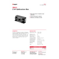 Megger CB101 5kV Calibration Box - Datasheet