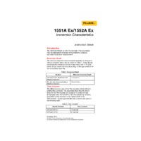 Fluke 1551A and 1552A Calibration Stik Thermometers - Instruction Sheet