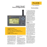 Fluke 162XA DewK Thermo-Hygrometer – Choice of Sensor - Datasheet