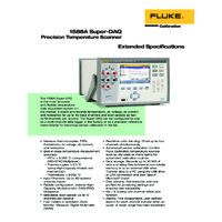 Fluke 1586A Super DAQ - Extended Specifications
