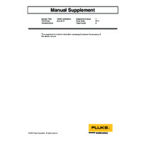 Fluke 1586A Super DAQ - Calibration Manual Supplement