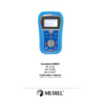 Metrel MI3125 Eurotest Combo Multifunction Installation Testers - Instruction Manual