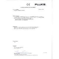 Fluke 721-160X Dual Sensor Precision Pressure Calibrator - EU Declaration of Conformity