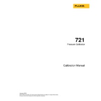 Fluke 721-160X Dual Sensor Precision Pressure Calibrator - Calibration Manual