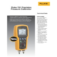 Fluke 721-160X Dual Sensor Precision Pressure Calibrator - Datasheet