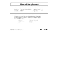 Fluke 718Ex Intrinsically Safe Pressure Calibrator - User Manual Supplement