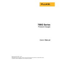 Fluke 700RG Reference Pressure Gauge - User Manual