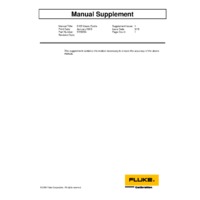 Fluke 6102 Micro-Baths Temperature Calibrator - User Manual Supplement