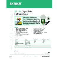 Extech RF153 Digital Brix Refractometer - Datasheet