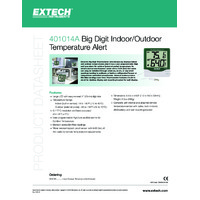 Extech 401014A Indoor and Outdoor Temperature Alert - Datasheet