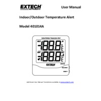Extech 401014A Indoor and Outdoor Temperature Alert - User Manual