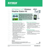 Extech WTH600-E-KIT Wireless Weather Station - Datasheet