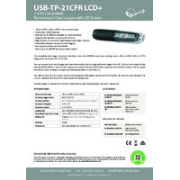 FilesThruTheAir EL-21CFR-TP-LCD+ Thermistor Probe Data Loggers - with High-accuracy Thermistor Probe