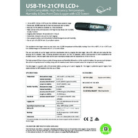FilesThruTheAir EL-21CFR-2-LCD+ High-accuracy Temperature and Humidity Data Logger - Datasheet