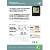 FilesThruTheAir EL-WIFI-21CFR-T Wi-Fi Temperature Data Logging Sensors - Standard Accuracy - Datasheet
