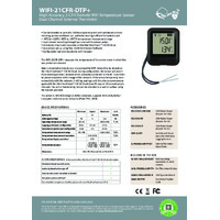 FilesThruTheAir EL-WiFi-21-CFR-DTP+ 2x Thermistor Probe Data Logger - Datasheet