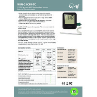 FilesThruTheAir EL-WIFI-21CFR-TC Wi-Fi Thermocouple Data Logger - Datasheet