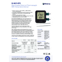 FilesThruTheAir EL-WIFI-DTC Dual Thermocouple Probe Data Logger - Datasheet