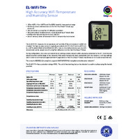FilesThruTheAir EL-WIFI-TH+ Temperature and Humidity Data Logger - High Accuracy - Datasheet