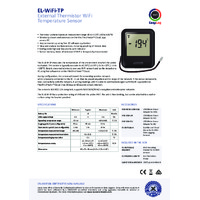 FilesThruTheAir EL-WIFI-TP Thermistor Probe Temperature Data Logger - Standard Accuracy - Datasheet