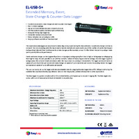 FilesThruTheAir EL-USB-5+ Event, Count and State Data Logger - Datasheet