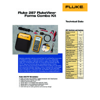 Fluke 287 FlukeView® Forms Combo Kit - Datasheet