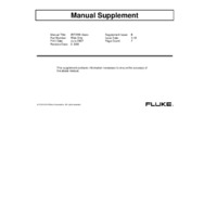 Fluke 287 True-RMS Electronic Logging Multimeter with TrendCapture - User Manual Supplement