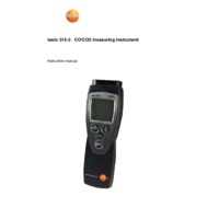 Testo 315-3 CO and CO2 Monitor – Optional Bluetooth - Instruction Manual