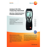 Testo 315-3 CO and CO2 Monitor – Optional Bluetooth - Datasheet