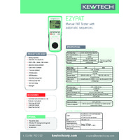 Kewtech EZYPAT PAT Tester - Datasheet