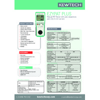 Kewtech EZYPAT-PLUS PAT Tester - Datasheet
