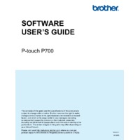 Brother PT-P700 Professional Office Label Printer - P-touch P700 Software User Manual