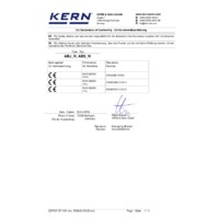 Kern ABJ Analytical Balances - Declaration of Conformity