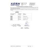 Kern ABT-NM Premium Single Cell Analytical Balance - EU Declaration of Conformity