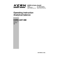 Kern ABT-NM Premium Single Cell Analytical Balance - Operating Instructions