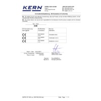 Kern ADB Analytical Balance - Declaration of Conformity
