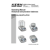 Kern ALJ Analytical Balances - Instruction Manual