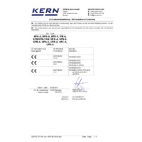 Kern BFB Robust Floor Scales - EU Declaration of Conformity