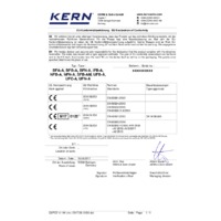 Kern BFB Robust Floor Scales - Declaration of Conformity