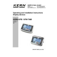 Kern BFB Robust Floor Scales - Display Opoeratinf and Installing Instructions
