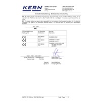 Kern BIC High-Resolution, Dual-Range Floor Scales – Declaration of Conformity