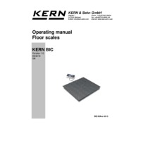 Kern BIC High-Resolution, Dual-Range Floor Scales – Operating Manual