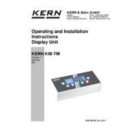 Kern BID Floor Scale's Display - Operating and Installation Instructions