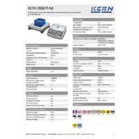Kern CCS 1T-1U Counitng System - Technical Specifications