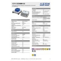 Kern CCS 600K-2U Counting System - Technical Specifications