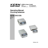 Kern CDS Industrial Counting Scales - Operating Instructions